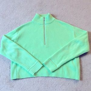 Urban Outfitters Green half zip sweater